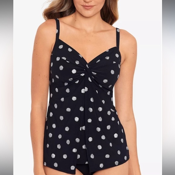 Miraclesuit Pizzelles Love Lnot Tankini Size 10 - Picture 1 of 6